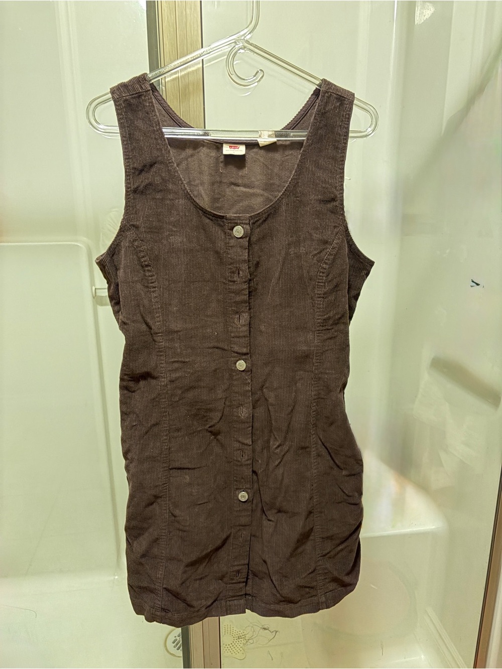 Levi's Brown Button-Front Sleeveless Dress
